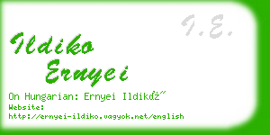 ildiko ernyei business card